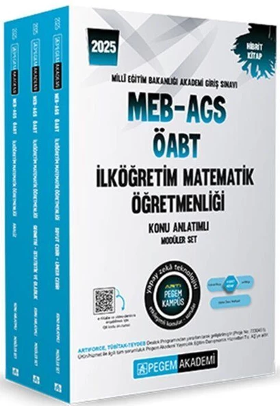 2025 MEB AGS ÖABT İlköğretim Matematik Öğretmenliği Konu Anlatımlı Modüler Set Pegem Yayınları