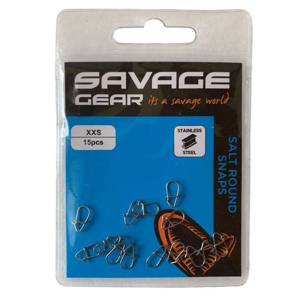 Savage Gear Salt Round Snaps Klips (15'li Paket) - 5