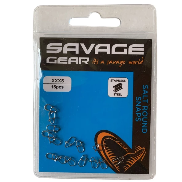 Savage Gear Salt Round Snaps Klips (15'li Paket) - 6