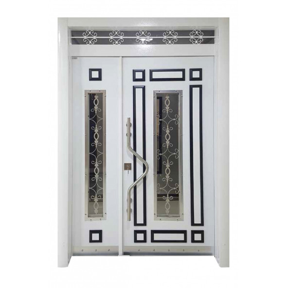 TEZ-0161 Statik Kasalı Kabartmalı Model Apartman Giriş Kapısı, Dış Mekan Kapısı, Villa Kapısı