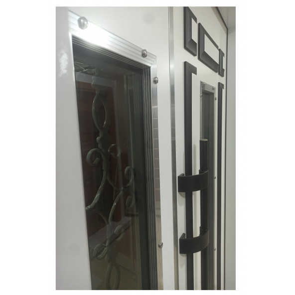 TEZ-0161 Statik Kasalı Kabartmalı Model Apartman Giriş Kapısı, Dış Mekan Kapısı, Villa Kapısı - 5