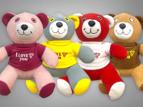 Uyku Arkadaşı Peluş Ayıcık 35 cm Kırmızı - 2