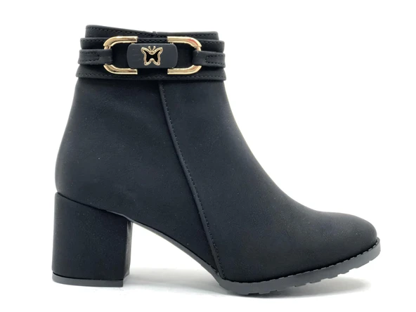 Feles Kelebek Toka Detaylı Topuklu Kadın Bot - Resim 2