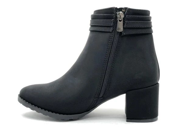 Feles Kelebek Toka Detaylı Topuklu Kadın Bot - Resim 5