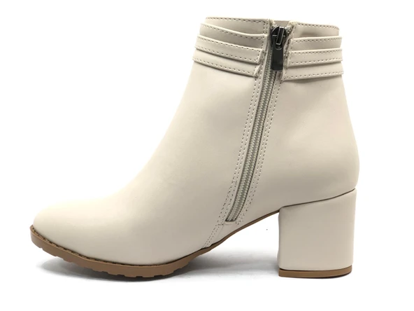 Feles Kelebek Toka Detaylı Topuklu Kadın Bot - Resim 10