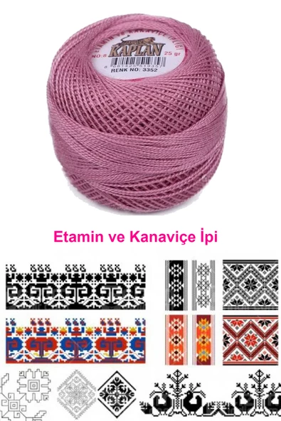 Kaplan Etamin Ve Kanaviçe İpi 8 No Kod/Renk: 3352 - Royaleks - Resim 2