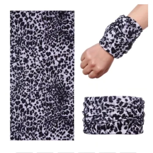 Açık Renk Leopar Baf Bandana Maske