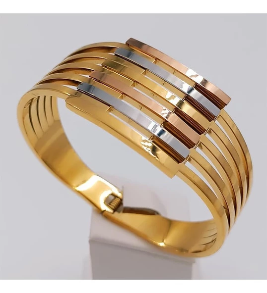 Jade'm Gold Paslanmaz Çelik Altin Kaplama kelepçe