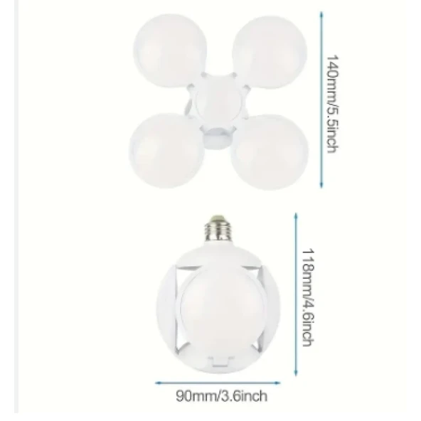 F-1997 Led Futbol Ufo Ampul E27 28w 360 Derece Katlanır Lamba Ac 220v Lamba Led Spot Işık Beyaz Glop Led - 2