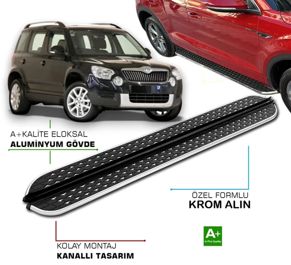 SKODA YETİ 2009 2010 2011 2012 2013 2014 2015 2016 YAN BASAMAK ürün görseli 1