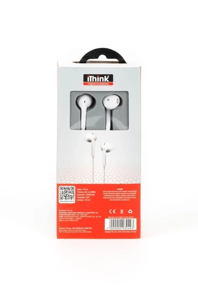 i'think KL-270 Beyaz Mikrofonlu Kablolu Kulak İçi Kulaklık - 5