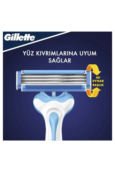 Gillette Blue 3 Plus Cool Tıraş Bıçağı 6'LI 1 Paket - Resim 2
