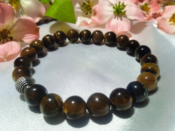 Jade'm Gold Kaplangözü Doğaltal Bileklik