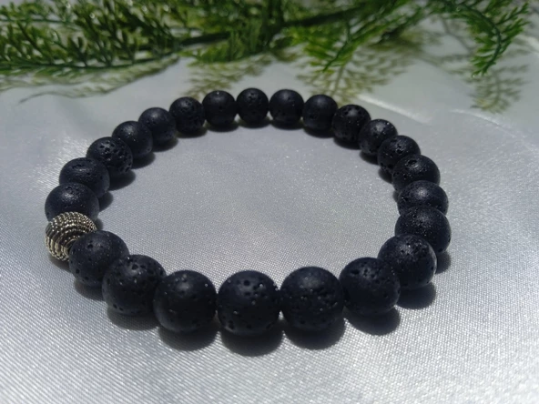 Jade'm Gold Lav Taşı Doğaltaş Bileklik - 2