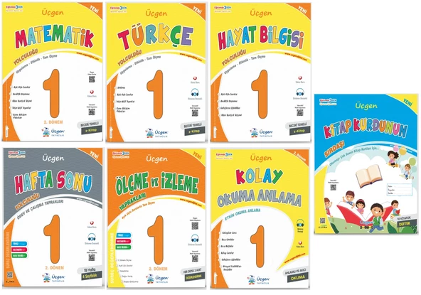 Üçgen 2025 1. Sınıf 2. Dönem Beceri Temelli Seti 7 Kitap