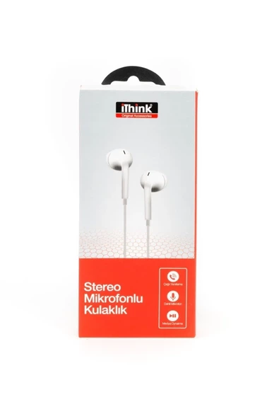 i'think KL-270 Beyaz Mikrofonlu Kablolu Kulak İçi Kulaklık - 4