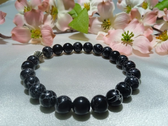 Jade'm Gold Obsidyen Doğaltaş Bileklik