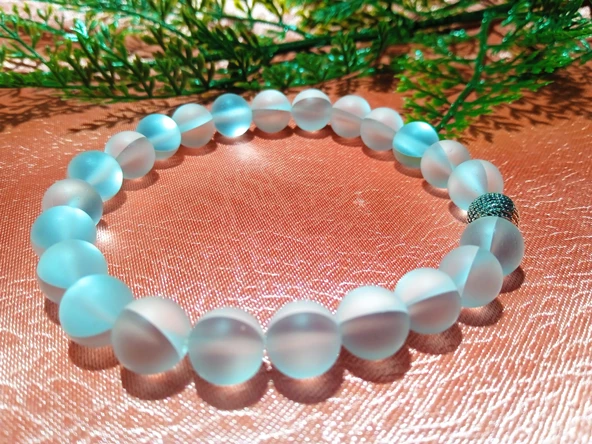 Jadem Gold Saydam Necef Taşı Doğal Taşlı Bileklik - 2