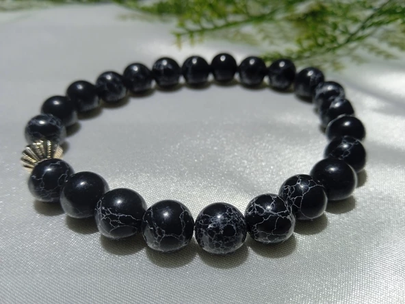 Jade'm Gold Obsidyen Doğaltaş Bileklik - 2