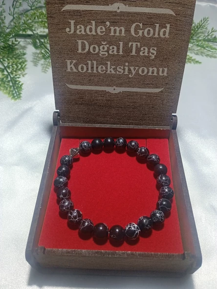 Jade'm Gold Obsidyen Doğaltaş Bileklik - 3