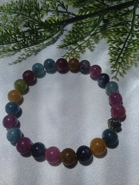 Özel Kutulu Turmalin Esartif Renkler Bileklik - 2