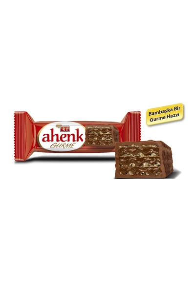 Ahenk Gurme Çikolata Kapli Fındık KremalI Gofret 50 g x 10 Adet - 3