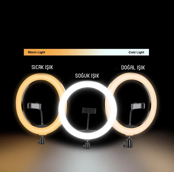 Blue Spectrum MJ20 Rgb Ring Light 20CM LED Video Işığı (Ayak Dahil) - 2