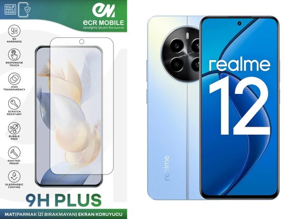 Realme 12 4G Ekran Koruyucu MAT Parmak İzi Bırakmayan Uyumlu Esnek Nano Kırılmayan 5G Modeline UYMAZ