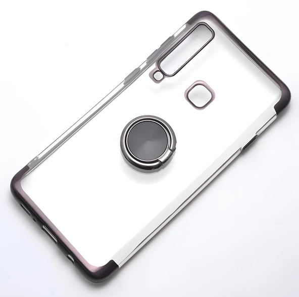 Galaxy A9 2018 Kılıf Gess Kenarları Renkli Yüzük Aparatlı Kılıf - Resim 5