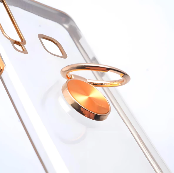 Galaxy A9 2018 Kılıf Gess Kenarları Renkli Yüzük Aparatlı Kılıf - Resim 7