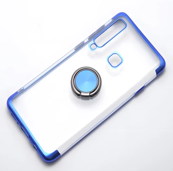 Galaxy A9 2018 Kılıf Gess Kenarları Renkli Yüzük Aparatlı Kılıf - Resim 6