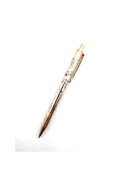Metal Rose Gold Dalmaçya Desenli Gövde 1.0 Tükenmez Kalem - 2