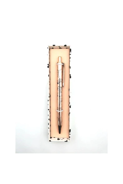 Metal Rose Gold Dalmaçya Desenli Gövde 1.0 Tükenmez Kalem