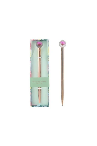 Metal Rosegold Çiçekli 1.0 Tükenmez Kalem ürün görseli