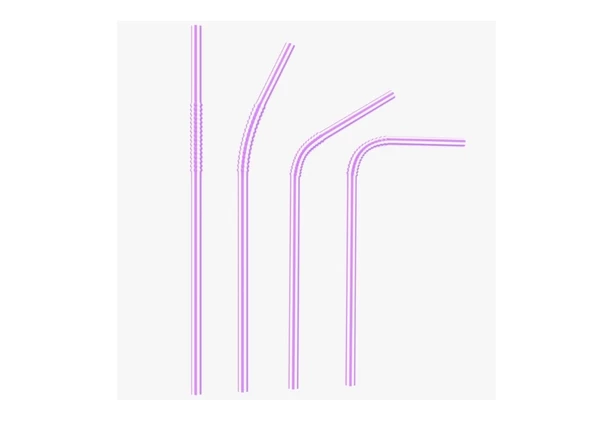 Pembe Pvc Pipet 48 Adet 22Cm - 5