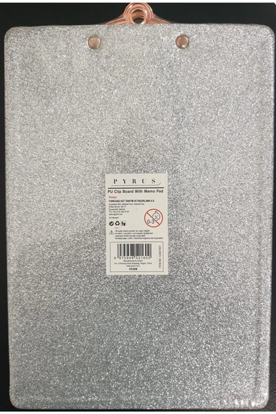 A5 CLIPBOARD WITH MEMO PAD SILVER - Resim 2