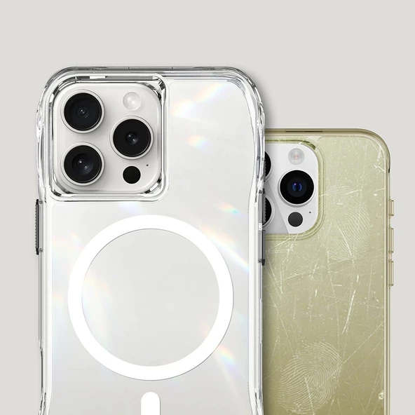 iPhone 16 Pro Max Kılıf Magsafe Şarj SGS Military Test Sertifikalı Şeffaf Redclick İncek Kapak - Resim 9