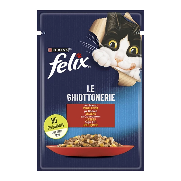 Felix Sığır Etli Kedi Yaş Mama 85 Gr