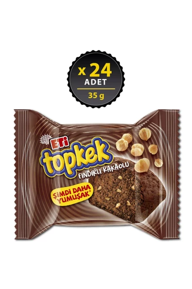 Eti Topkek Fındıklı Kakaolu 35 g x 24 Adet