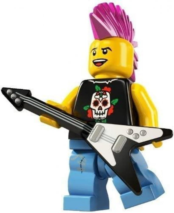 Lego Minifigür - Seri 4 - 8804 - Punk Rocker ürün görseli