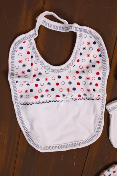 Tavşan Desenli 5 Parça Erkek Bebek Hastane Çıkışı Seti - Resim 6