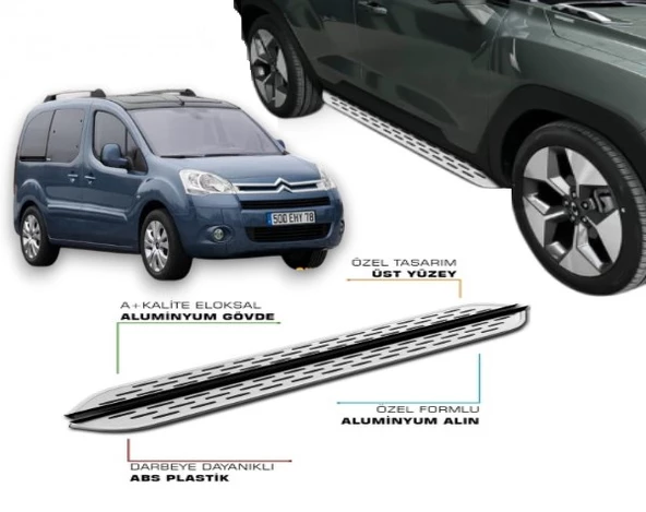 CITROEN BERLİNGO 2 2008 2009 2010 2011 2012 2013 2014 2015 2016 2017 2018 YAN BASAMAK ürün görseli 1