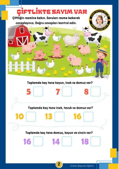 Çocuklara Matematik Öğreten Kitap (Spiralli) - 2