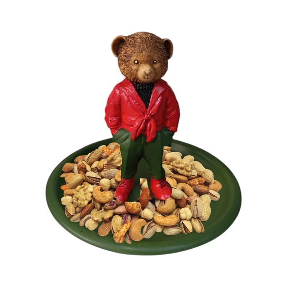 Teddy Bear Ralph L Çerezlik - Kahvaltı - Kahve - Meyve Sunum Tabağı - 6