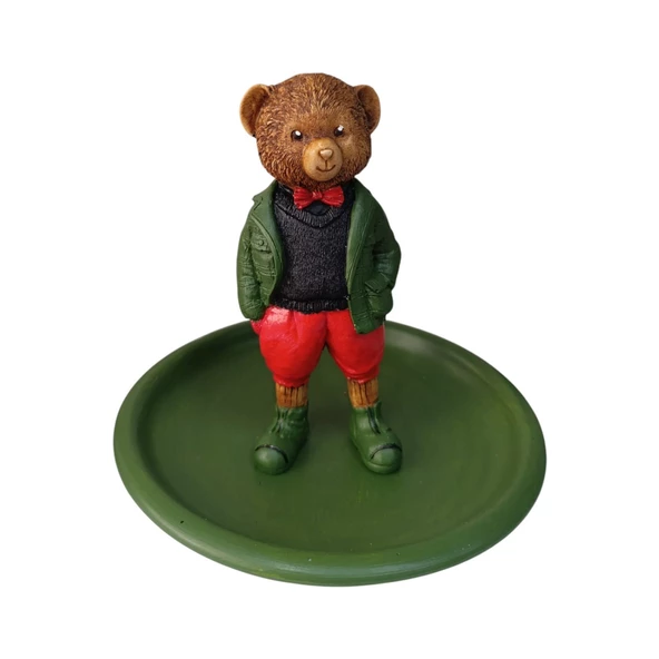 Teddy Bear Ralph L Çerezlik - Kahvaltı - Kahve - Meyve Sunum Tabağı - 6