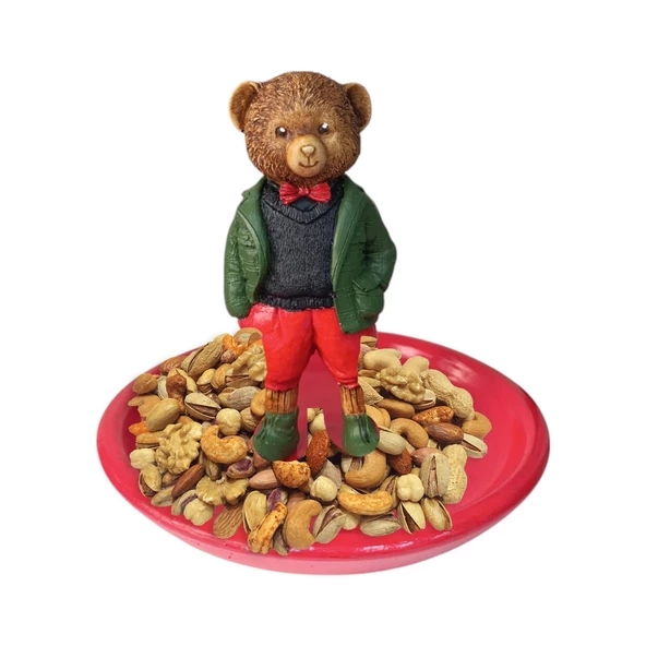 Teddy Bear Ralph L Çerezlik - Kahvaltı - Kahve - Meyve Sunum Tabağı - 4