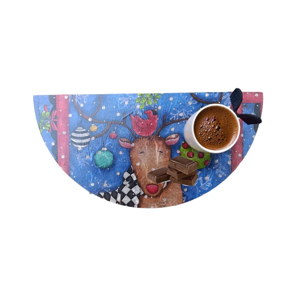 Yarım Ay Şeklinde Sunumluk, Tepsi - Yılbaşı, Noel, Özel Etkinlik, Sunumluk