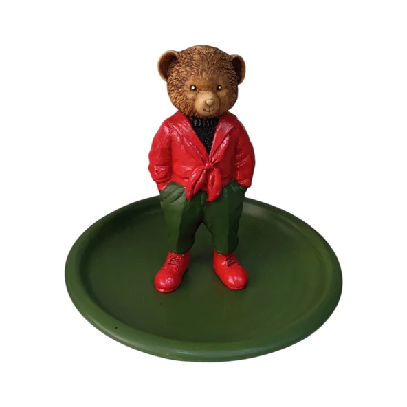 Teddy Bear Ralph L Çerezlik - Kahvaltı - Kahve - Meyve Sunum Tabağı - 4