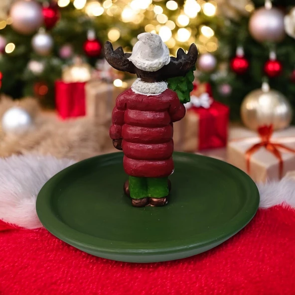 Yılbaşı Noel Geyiği Çerezlik - Kahvaltı - Kahve - Meyve Sunum Tabağı - 2