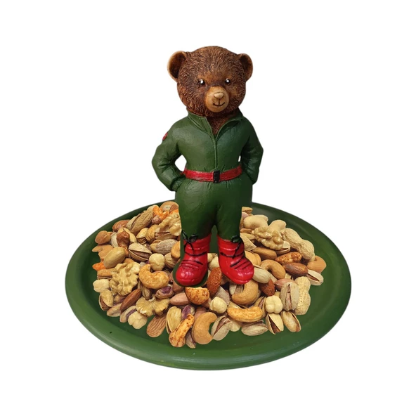 Teddy Bear Ralph L Çerezlik - Kahvaltı - Kahve - Meyve Sunum Tabağı - 4